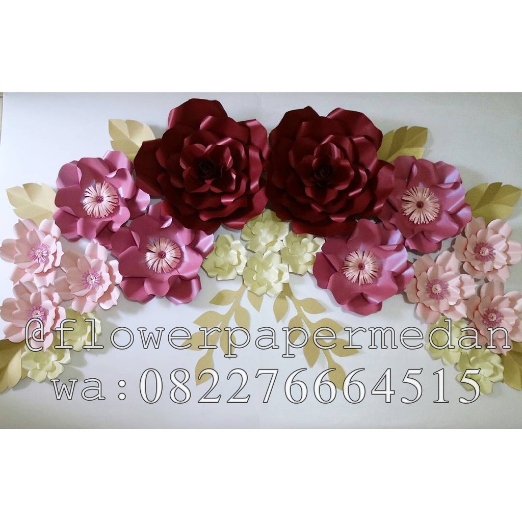 Jual Flower Paper Paper Flower Bungakertas Dekorasi Backdrop