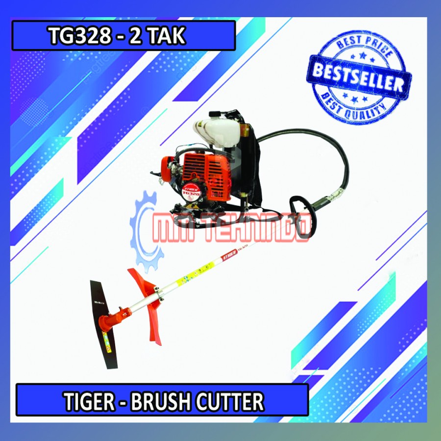 Jual TIGER TG 328 BRUSH CUTTER MESIN PEMOTONG RUMPUT GENDONG 2