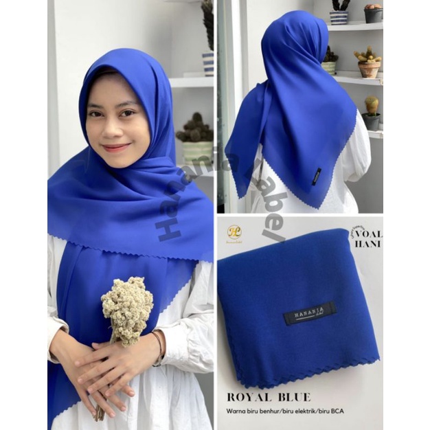 Jual Hanania Label Hani Voal Sahara Superfine Biru Navy Crown Copen