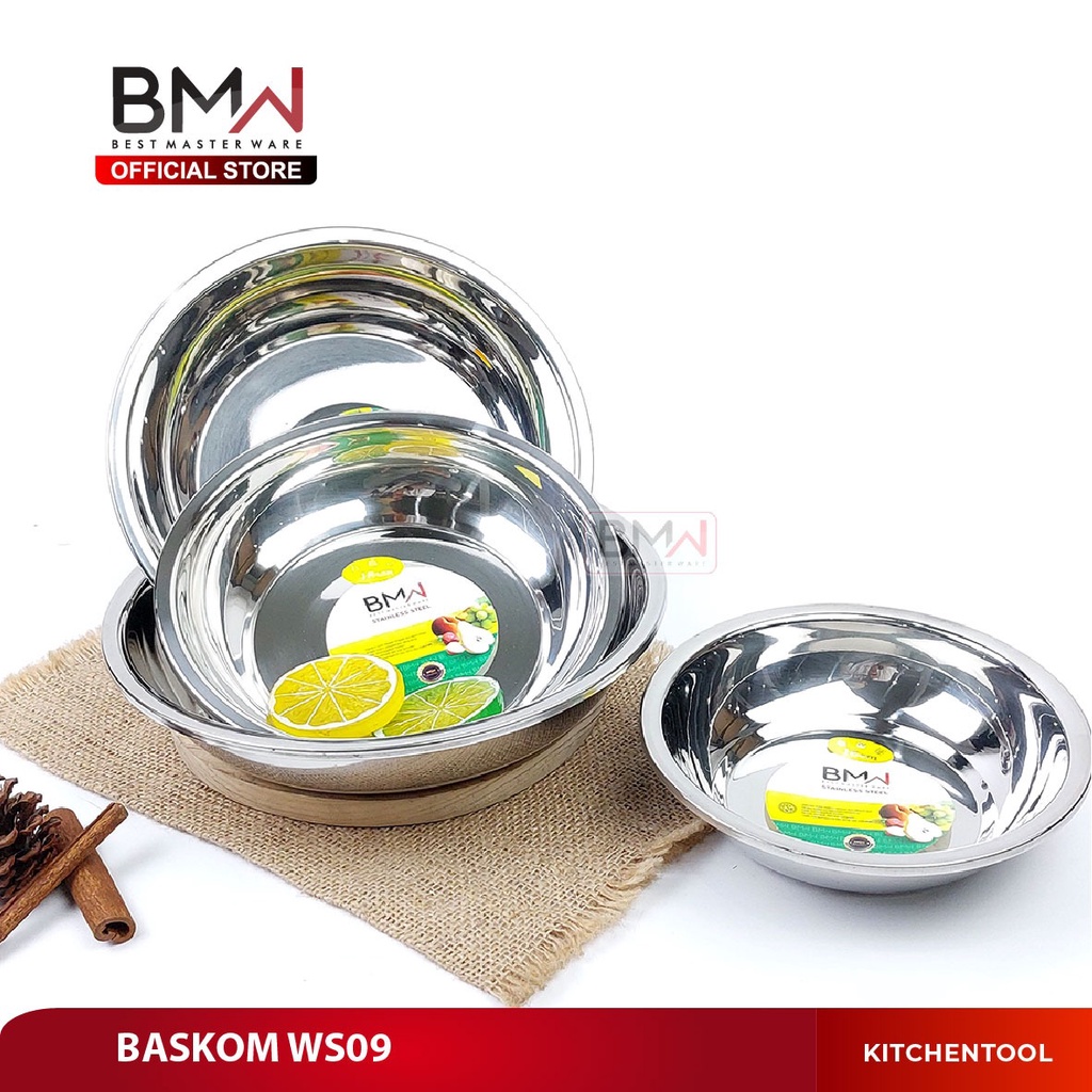 Jual Bmw Kitchen Ware Piring Stainless Deep Plate Piring Makan Bulat