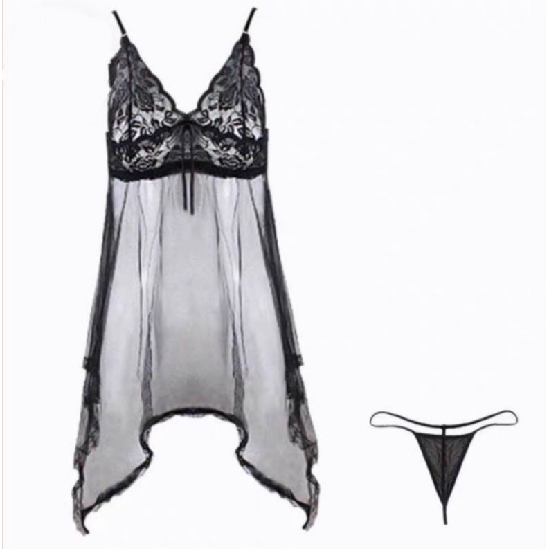 Jual Baju Tidur Lingerie Sexy Bahan Lace Transparan Shopee Indonesia