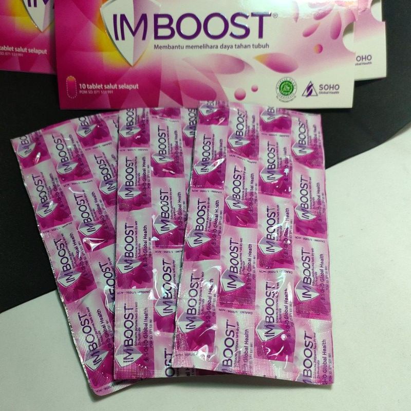 Jual IMBOOST TABLET Harga Per Strip Lembar Isi 10 Tablet Suplemen