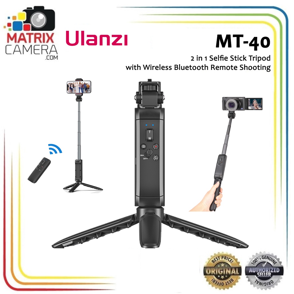 Jual Ulanzi MT 40 Extendable Selfie Stick Tripod With Wireless Remote