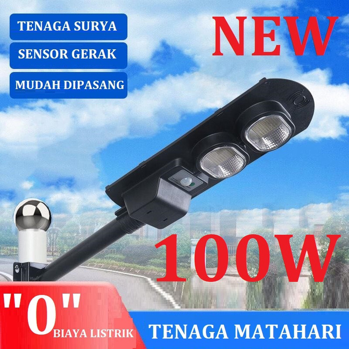 Jual LAMPU JALAN TENAGA MATAHARI SOLAR CELL 100WATT ALL IN ONE