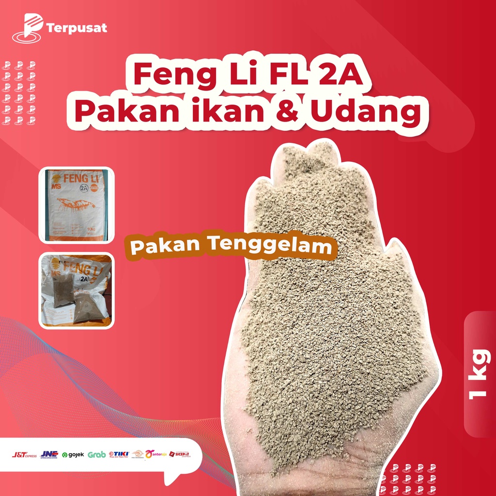 Jual Per 1 Kg PRIMA FEED PF 200 Feng Li FL 2 Makanan Udang Ikan Pelet