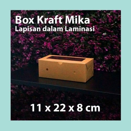 Jual Kotak Kue Box Kue Cake Box Dus Kraft Coklat Snack Jendela Mika