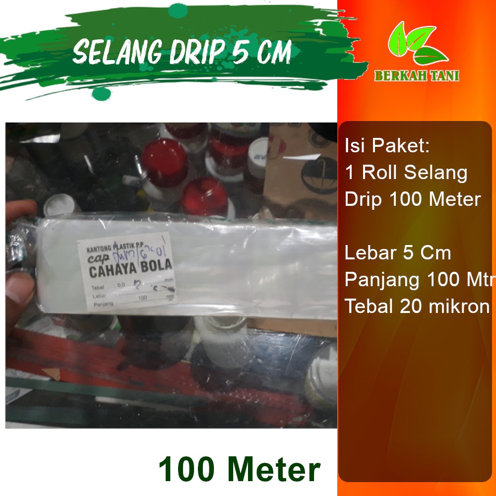 Jual Selang Drip Selang Irigasi Bening 5 Cm Panjang 100 Meter Shopee