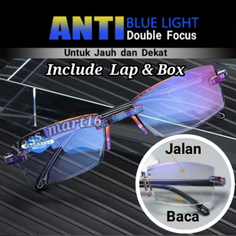 Jual Kacamata Double Focus Untuk Baca Dan Jalan Anti Radiasi Shopee