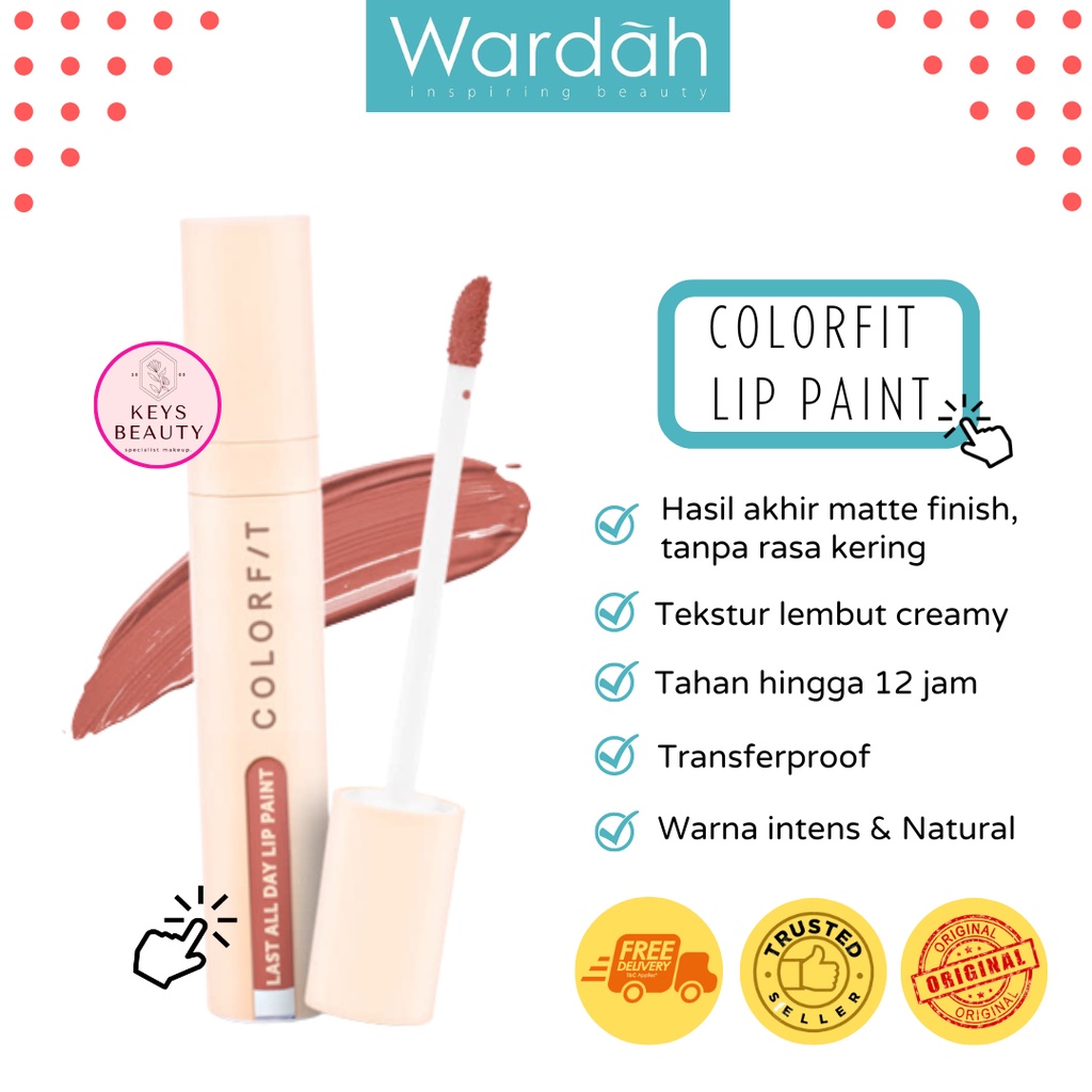 Jual Wardah Colorfit Last All Day Lip Paint Tahan Lama Hingga 12 Jam