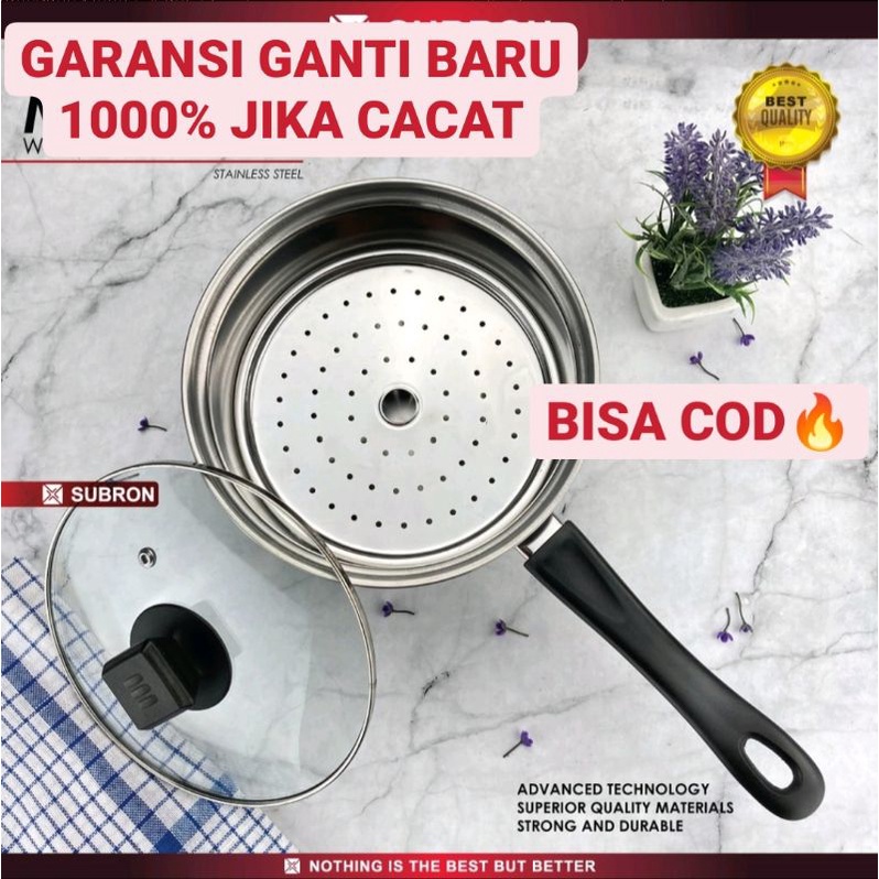 Jual Panci Susu Steamer Kukus Milkpot Stainless Premium Tutup Kaca