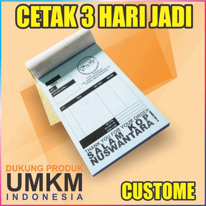 Jual Cetak Nota Rim Ply Rangkap Custom Ncr Invoice Bon Ply