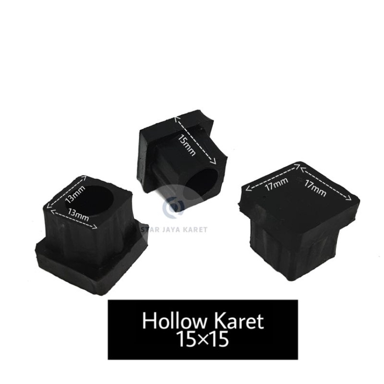 Jual Karet Hollow Holo 15x15 Mm Kaki Kursi Meja Tutup Besi Hollow