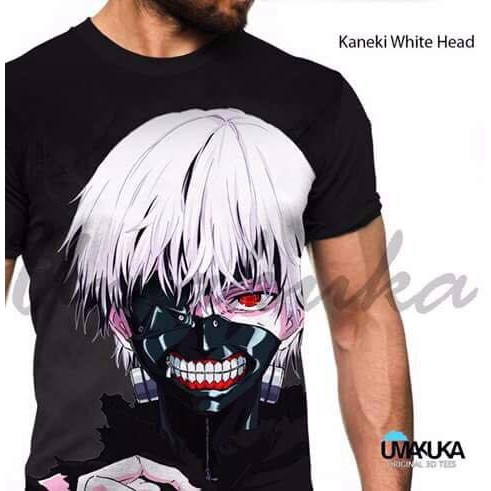 Jual Tshirt Kaos 3d Anime Naruto Sasuke KANEKI One Piece Luffy Baju