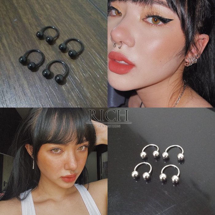 Jual Anting Titanium Tindik Hidung Bibur Telinga Anting Pria Wanita