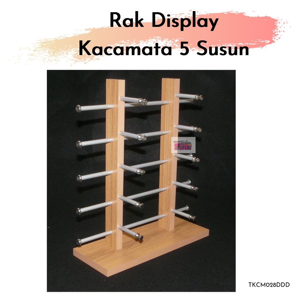 Jual Rak Display Holder Kacamata Bahan Kayu Stand Kacamata Tempat