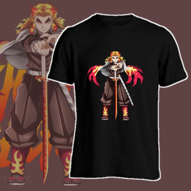 Jual Kaos Anime Kaos Kimetsu No Yaiba Demon Slayer Kyojuro Rengoku