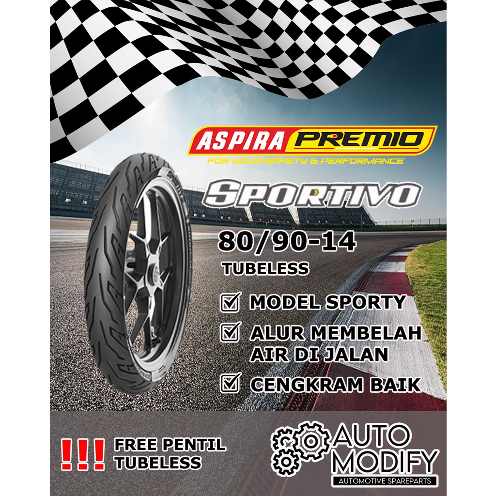 Jual Ban Aspira Premio Sportivo Ukuran Tubeless Ring