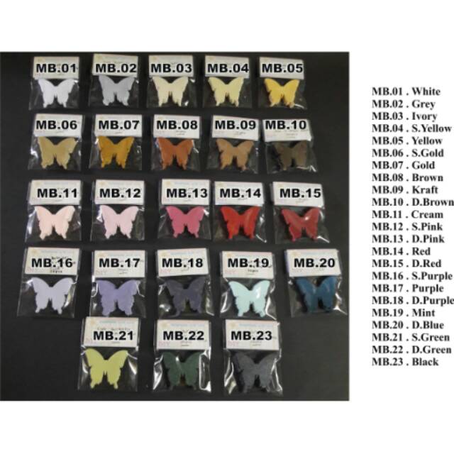 Jual Kupu Kertas Metalik Isi Pcs Home Craft N Card Butterfly