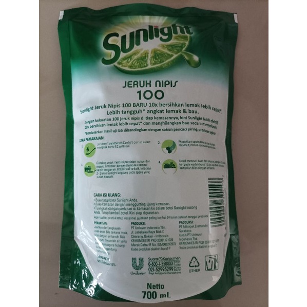 Jual Sunlight Jeruk Nipis Sabun Cuci Piring Ml Dan Ml Shopee