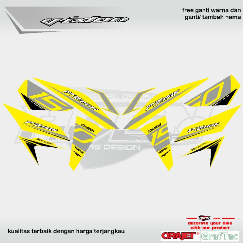 Jual Striping Vixion Advance Nva Custom Fz Malaysia Simpel Minimalis