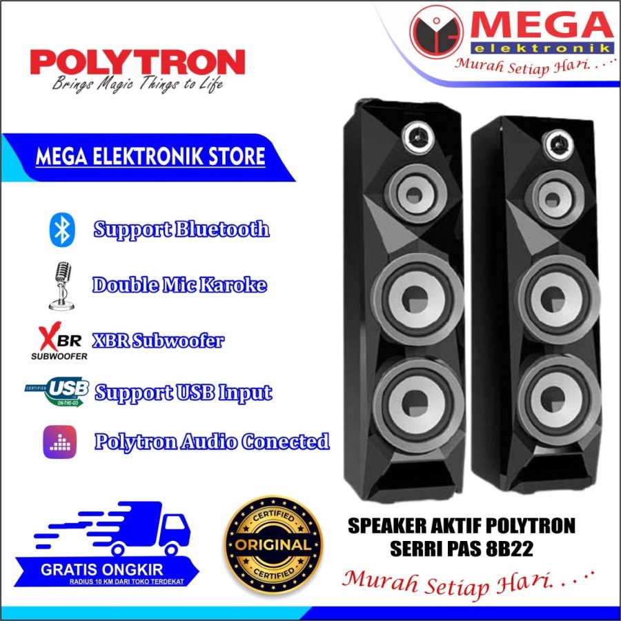 Jual SPEAKER AKTIF POLYTRON PAS 8B22 PAS8B22 PAS 8B22 MURAH