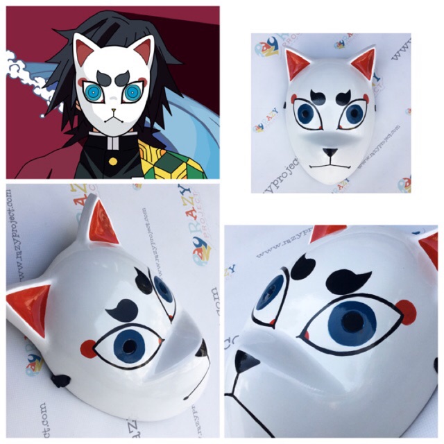 Jual Giyuu Tomioka Demon Slayer Kimetsu No Yaiba Kitsune Fox Rubah Mask