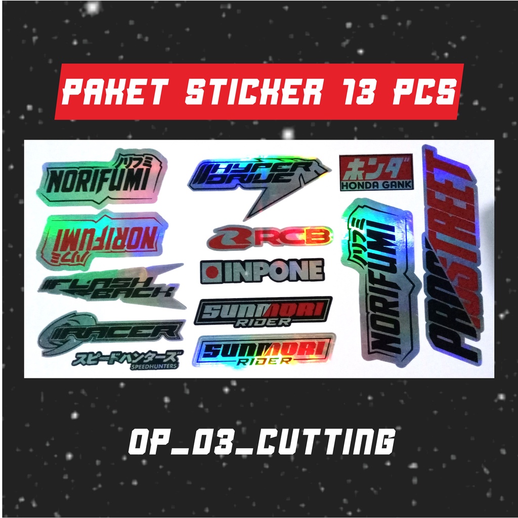 Jual Stiker Racing Pack Isi Stiker Sponsor Stiker Helm Stiker