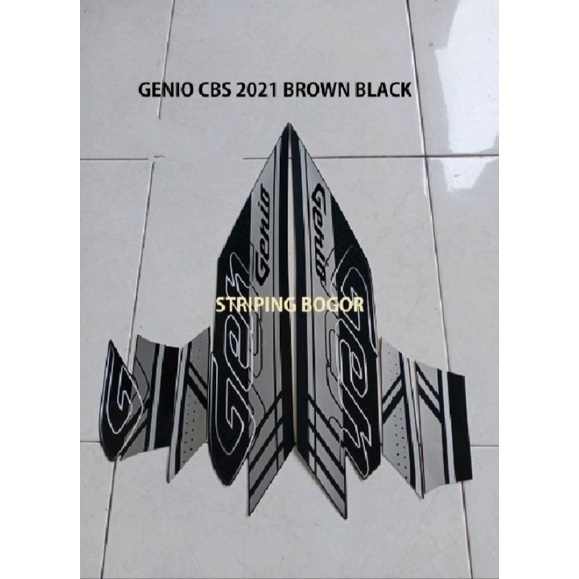 Jual Stiker Striping Lis Motor Honda Genio Cbs Brown Black