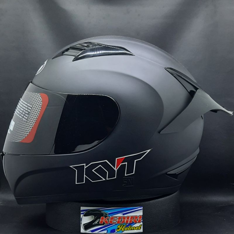 Jual Helm Full Face KYT R10 Solid Polos Ori Black Doff White Abu Paket