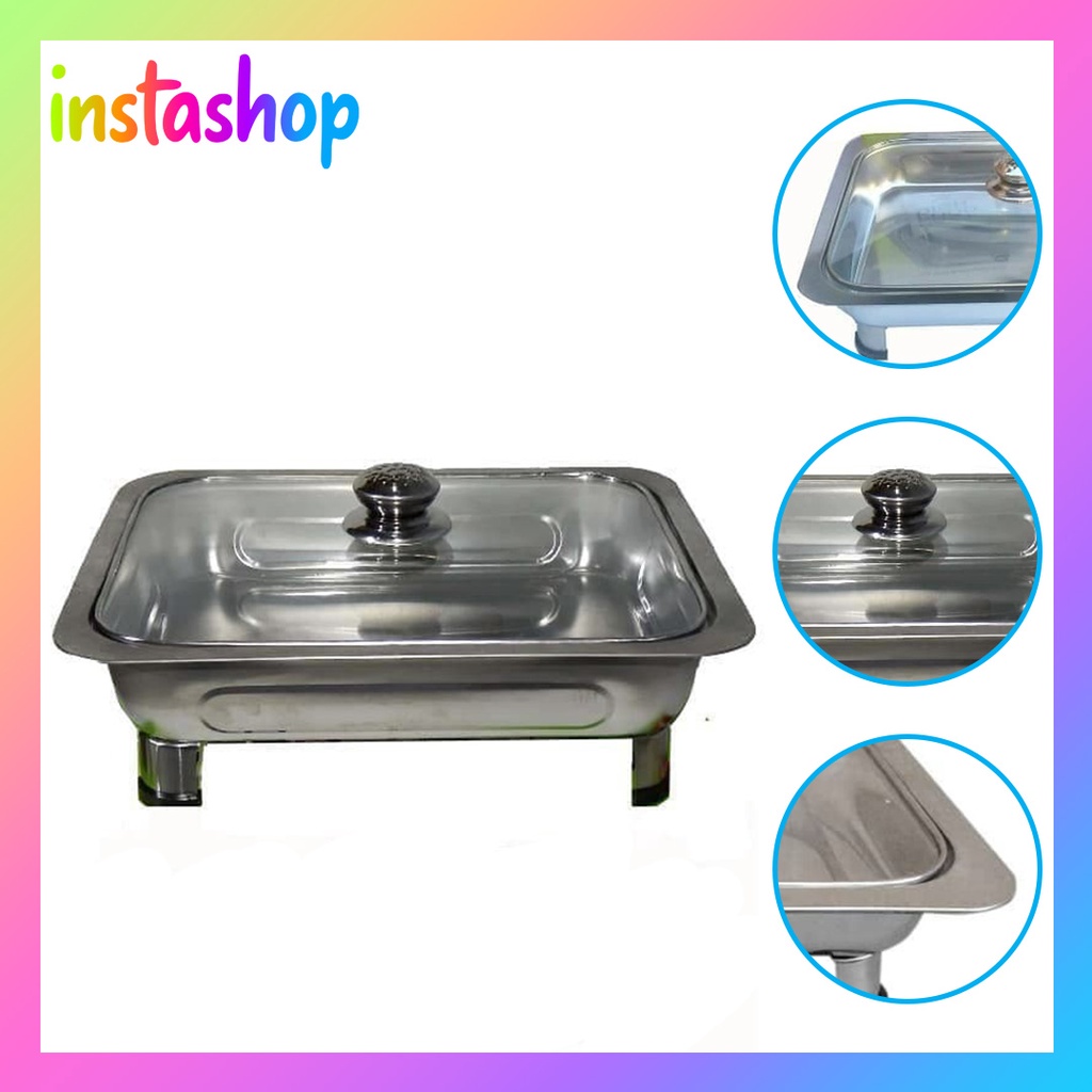 Jual Tempat Prasmanan Fast Food Dish Kotak Tutup Kaca Full Shopee