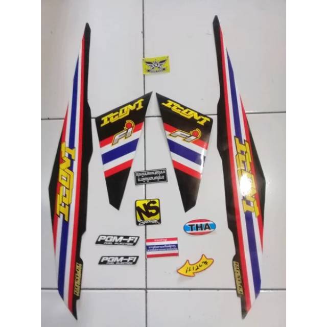 Jual Sticker Striping Variasi Beat Fi Stiker Beat F1 Custom Flag