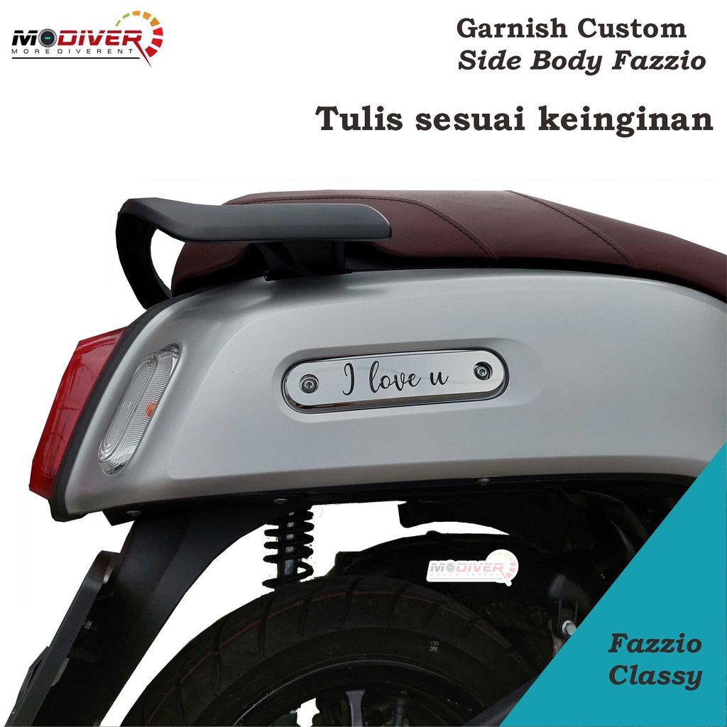 Jual Custom Garnish Side Body Garnis Samping Fazzio Tulisan Sesuai