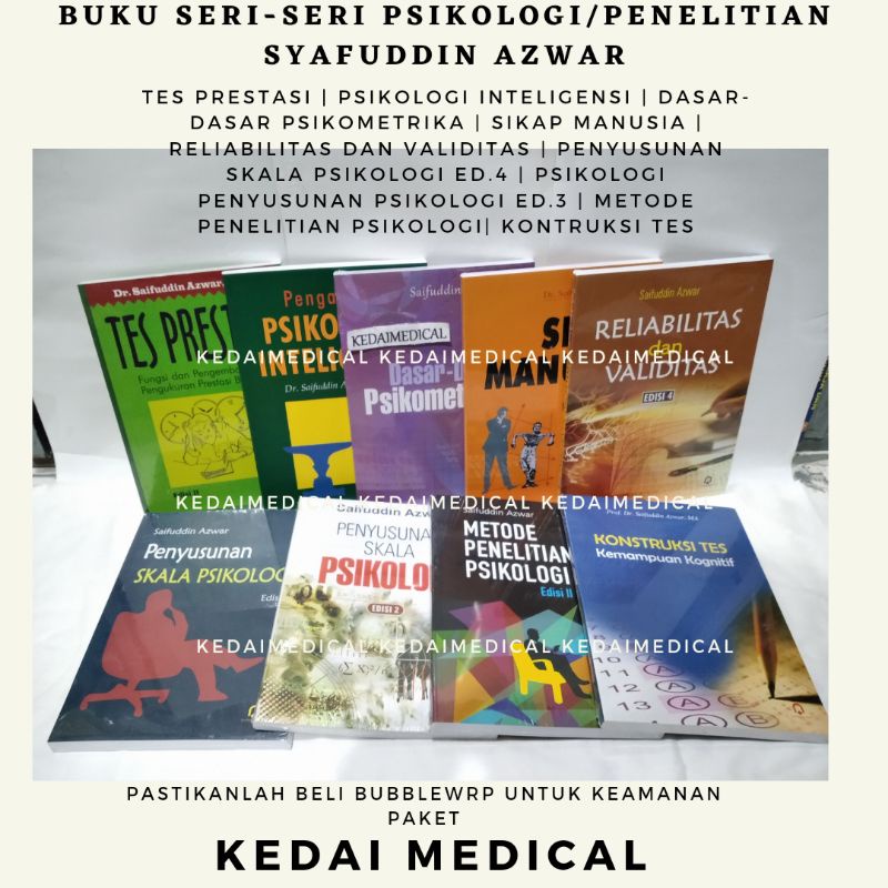 Jual Original Buku Seri Seri Psikologi Recommended Syafuddin Azwar