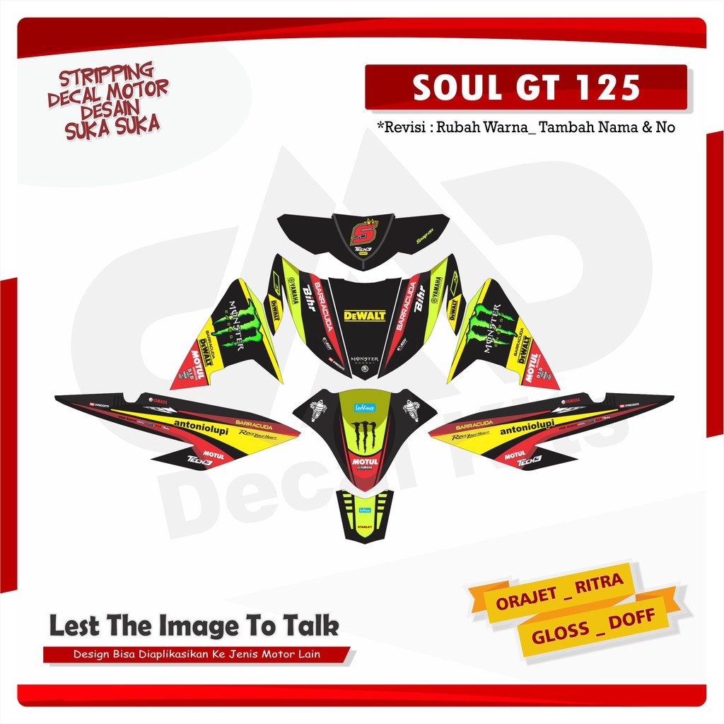 Jual Decal Sticker Fullbody Stiker Dekal Motor Soul Gt Design