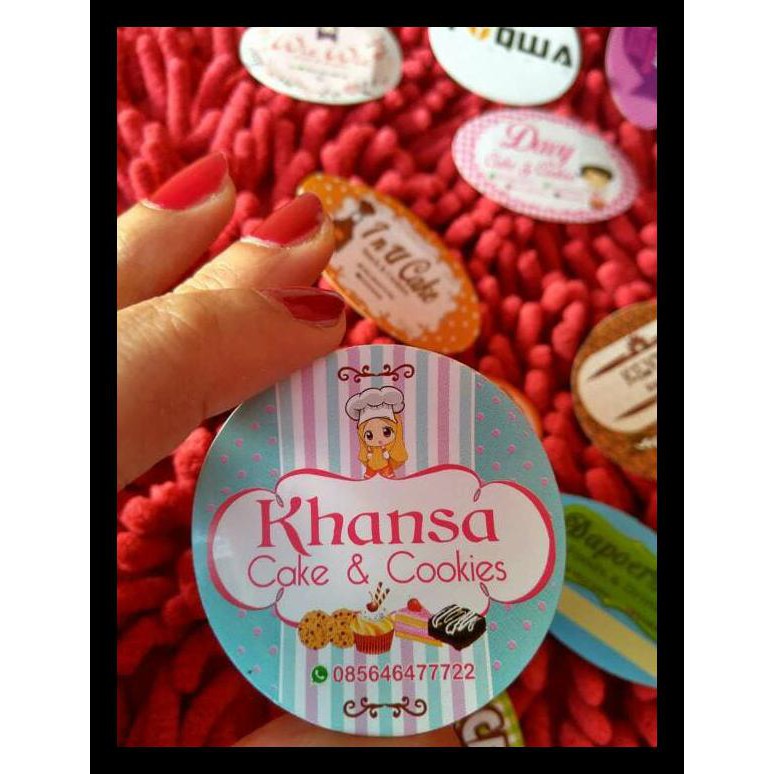 Jual Label Stiker Nama Toko Kue Makanan Sticker Toko Bulat Ekslusif