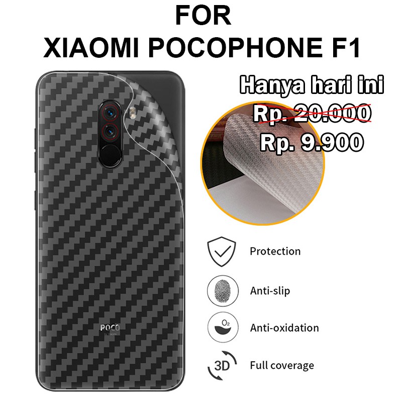 Jual SKIN CARBON Xiaomi Pocophone F1 Stiker Anti Gores Belakang Garskin