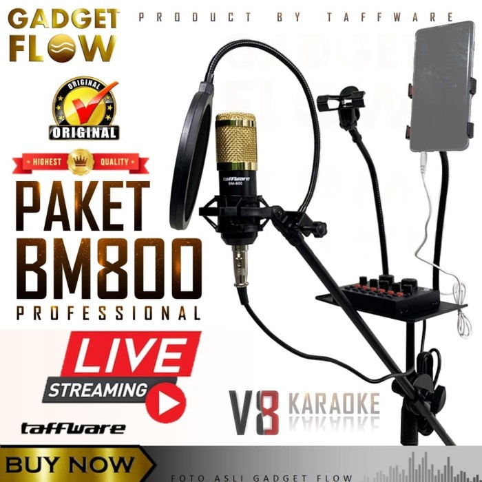 Jual Promo Paket Mic Bm Bm Full Set Live Stream Mixer V Holder