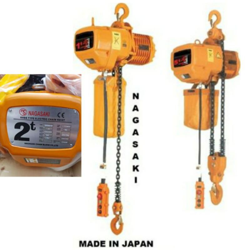 Jual Electric Chain Hoist Ton X Meter Phase Nagasaki Takel