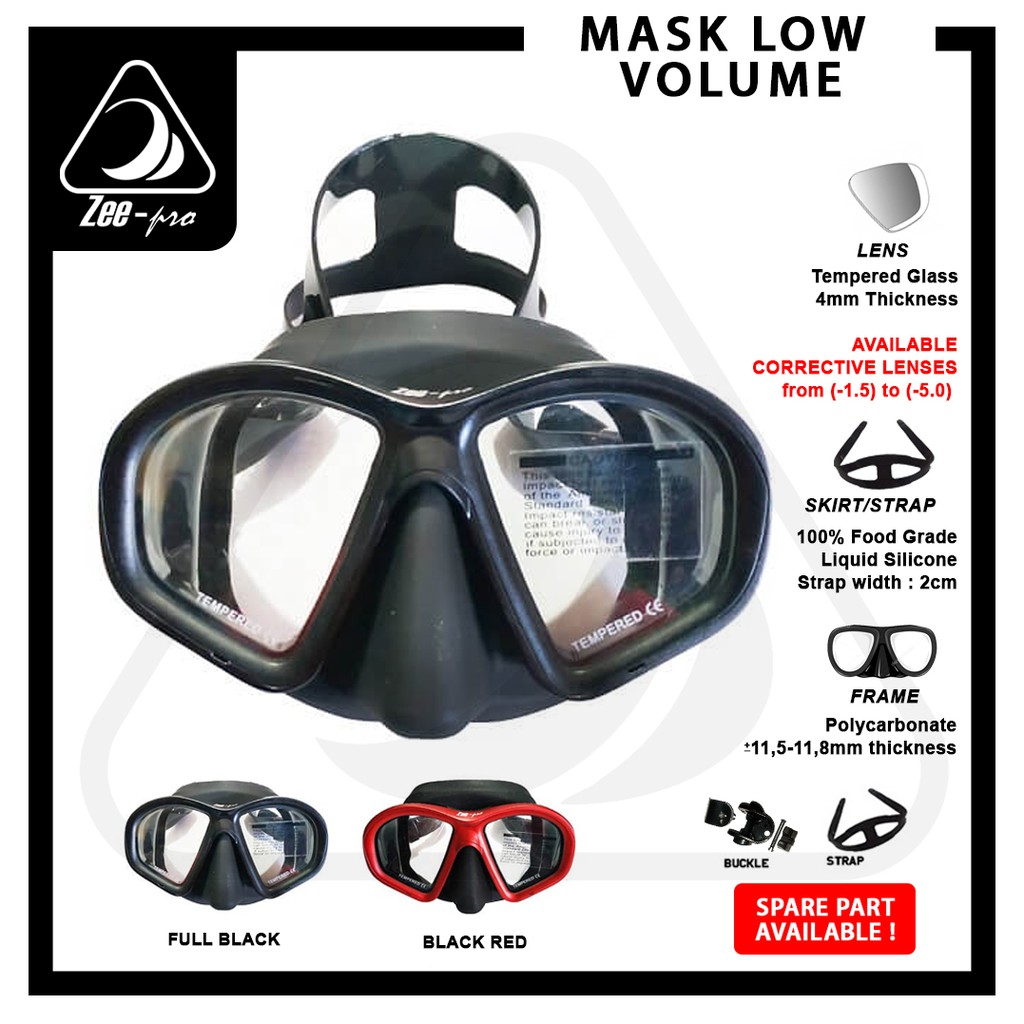 Jual Kacamata Selam Low Volume Scuba Diving Masker Freedive Freediving