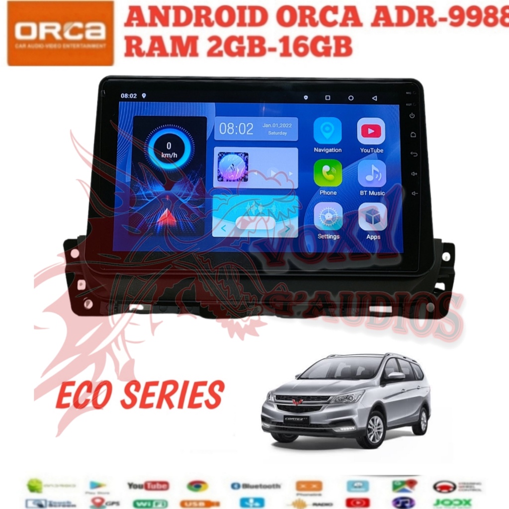 Jual Head Unit Android Orca Eco Series Wuling Cortez Up Inch