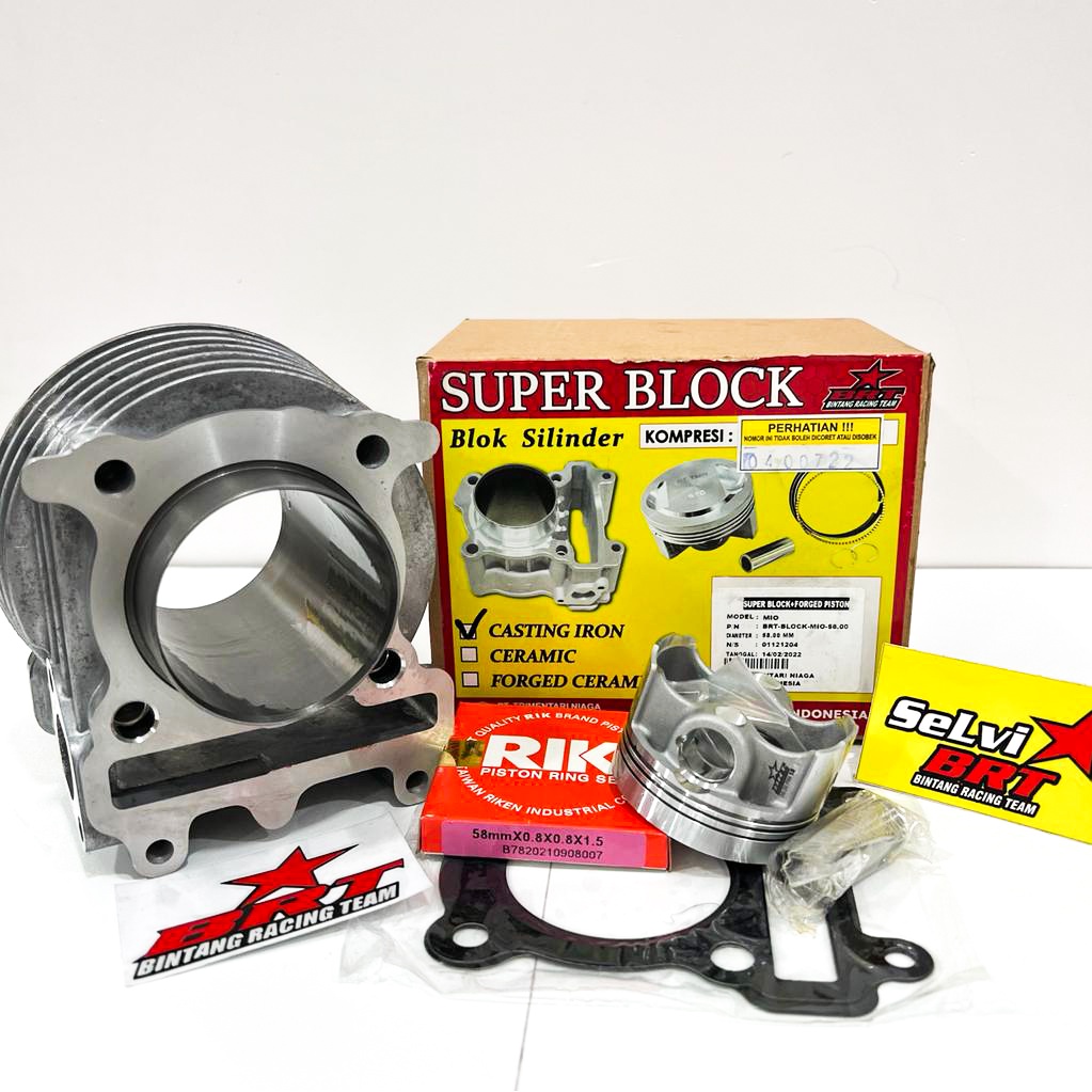 Jual Blok Boreup Brt Cast Iron Forged Piston Mio Sporty Smile Nouvo