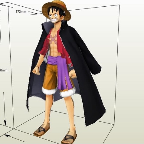 Jual Papercraft One Piece Monkey D Luffy Shopee Indonesia