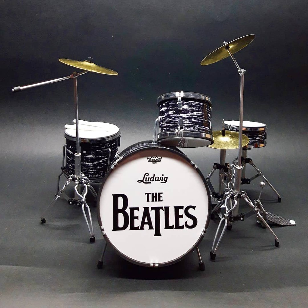 Jual Miniatur Drum Set The Beatles Miniatur Drum Set Plus Gitar The