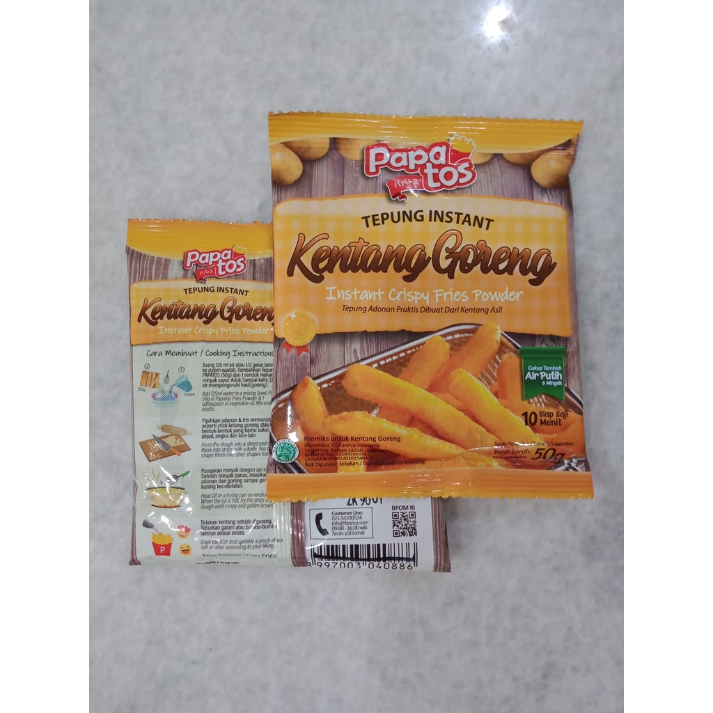 Jual Papatos Tepung Instan Kentang Goreng Panjang Long Potato Fries