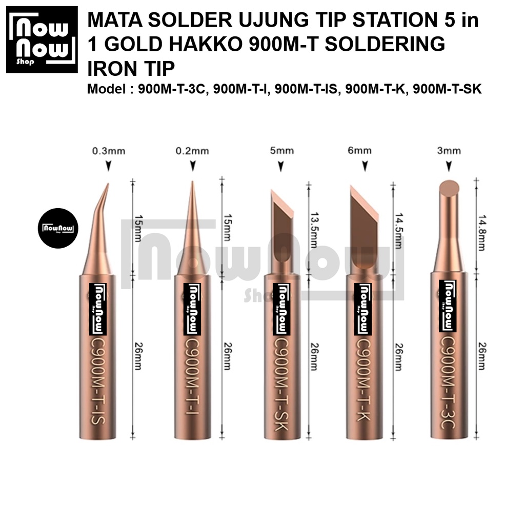 Jual Mata Solder Ujung Tip Station In Gold Soldering Iron Tip Hakko