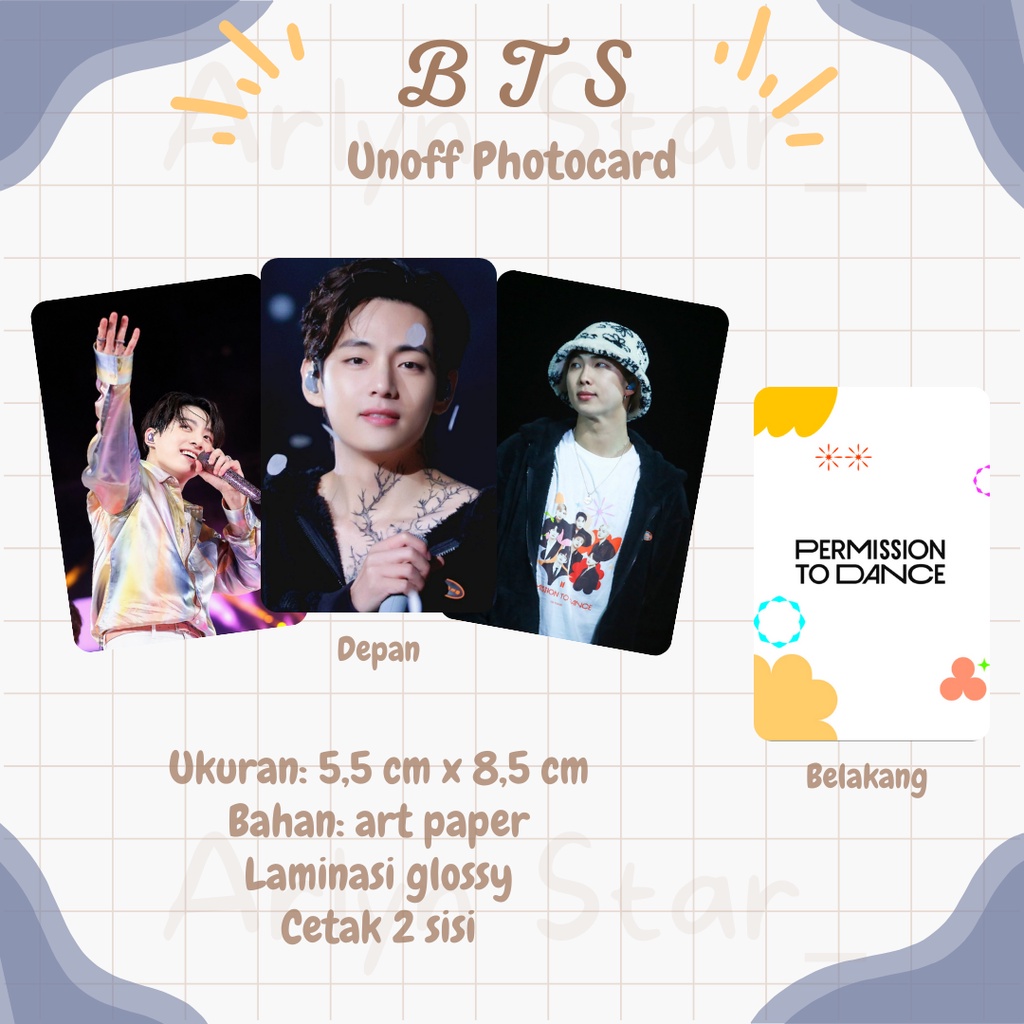 Jual BACA DESKRIPSI BISA COD PHOTOCARD BTS SPESIAL EDITION