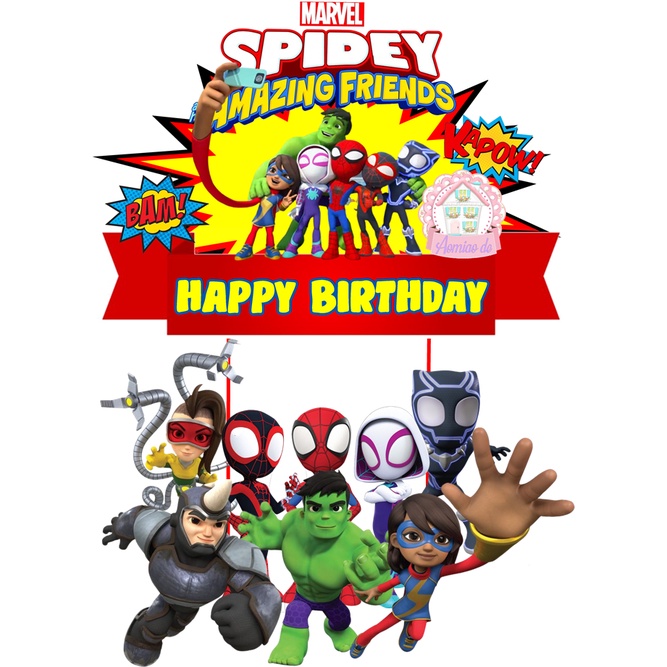 Jual Spidey Amazing Friends Cake Topper Shopee Indonesia