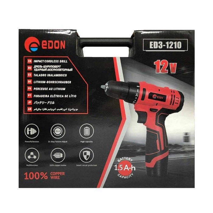 Jual Mesin Bor Cordless Beton Impact Drill Set Edon Ed V Bor