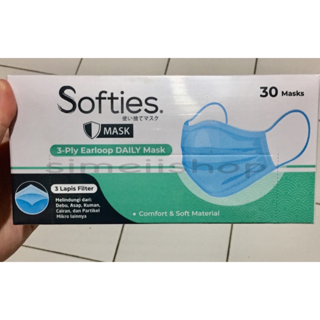 Jual Masker Softies Ply Earloop Daily Box Isi Pcs Shopee