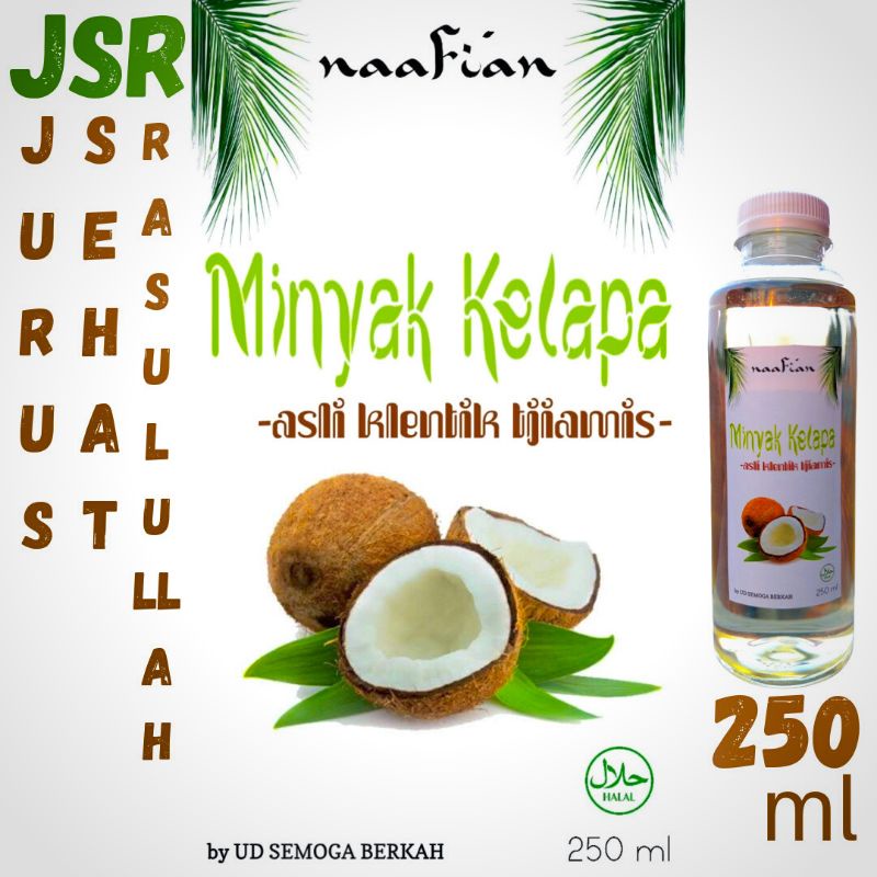 Jual MINYAK KELAPA ASLI 250ml NAAFIAN MURNI KLENTIK KELETIK KLETIK